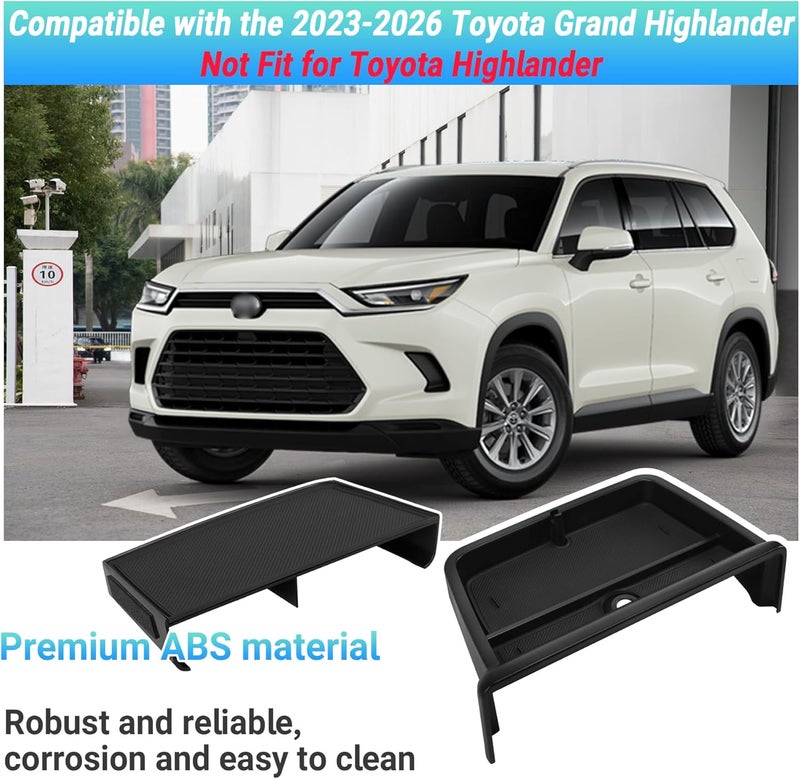 Sinminou Center Console Organizer Compatible with 2023-2025 2026 Toyota Grand Highlander Interior Accessories, Console Organizer Tray ＆ Dash Holder Storage Box Insert Tray with Sunglasses Holder - Image 2